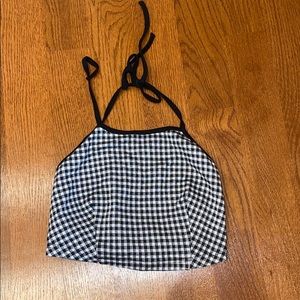 checkered crop top